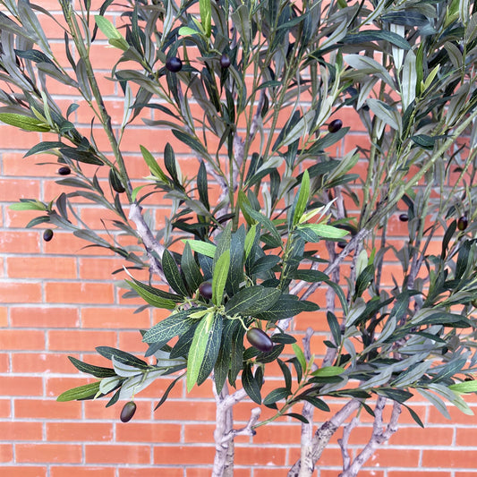 250cm XXL Artificial Olive Tree with Decorative Planter – image 2