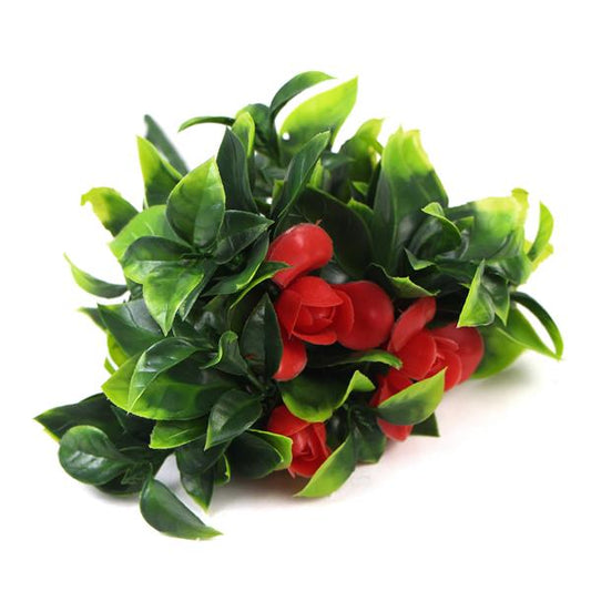 30cm UV Resistant Red Flower Bush Artificial – image 2
