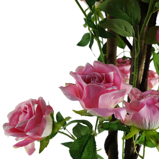 150cm Artificial Pink Rose Tree – image 2