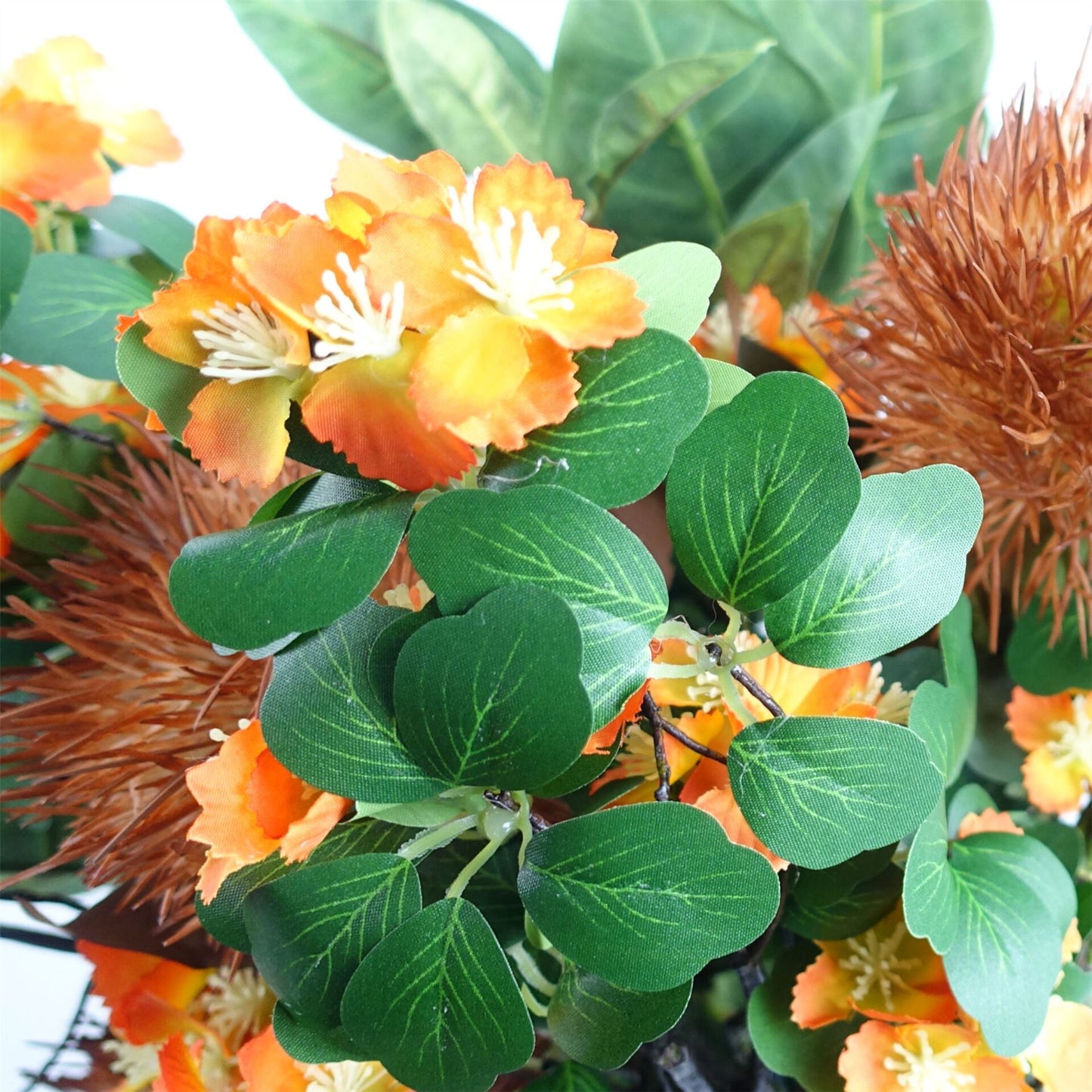 60cm Artificial Flower Foliage Spray Orange – image 8