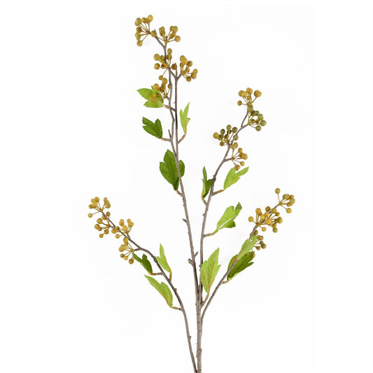 90cm Artificial Yellow Berry Stem
