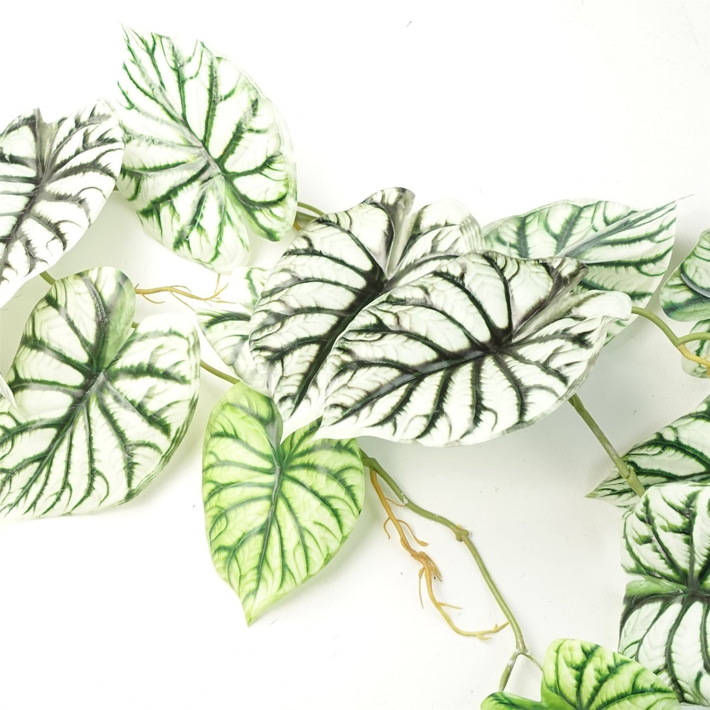 120cm Artificial Hanging Trailing Plant Alocasia Dragon Scale Light – image 4