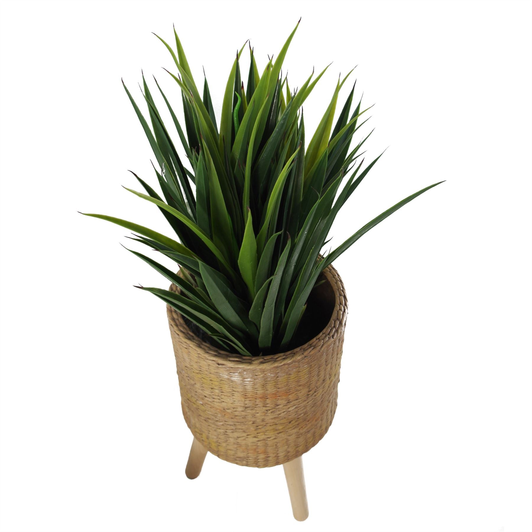 54cm x 30cm Rattan Effect Composite Large Planter – image 6