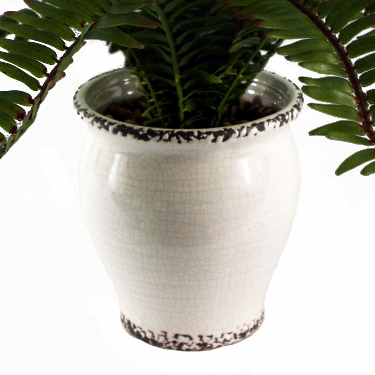40cm Artificial Fern Bush in Decorative Planter – image 3