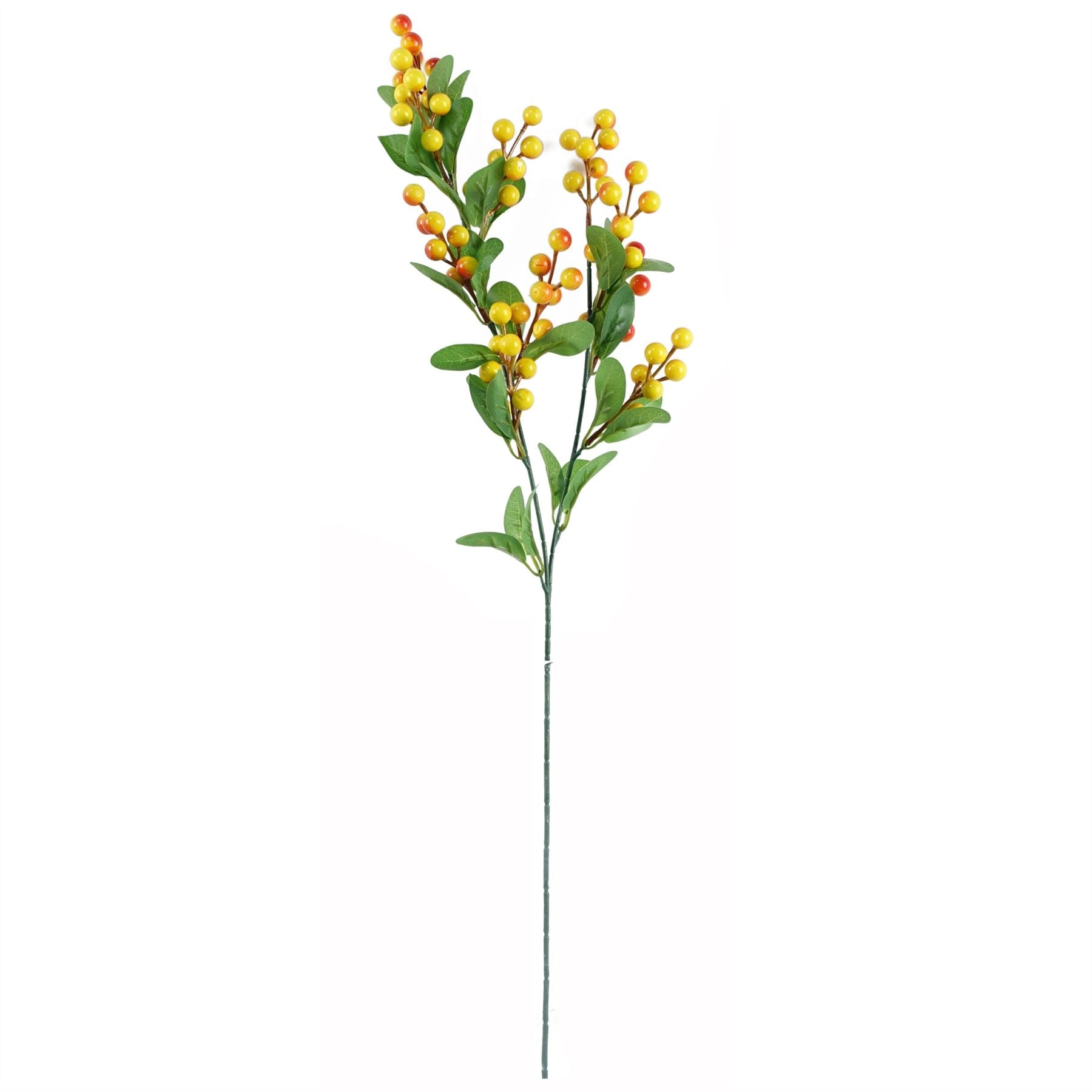 60cm Artificial Red Rose and Eucalyptus Glass Diamond Vase – image 4
