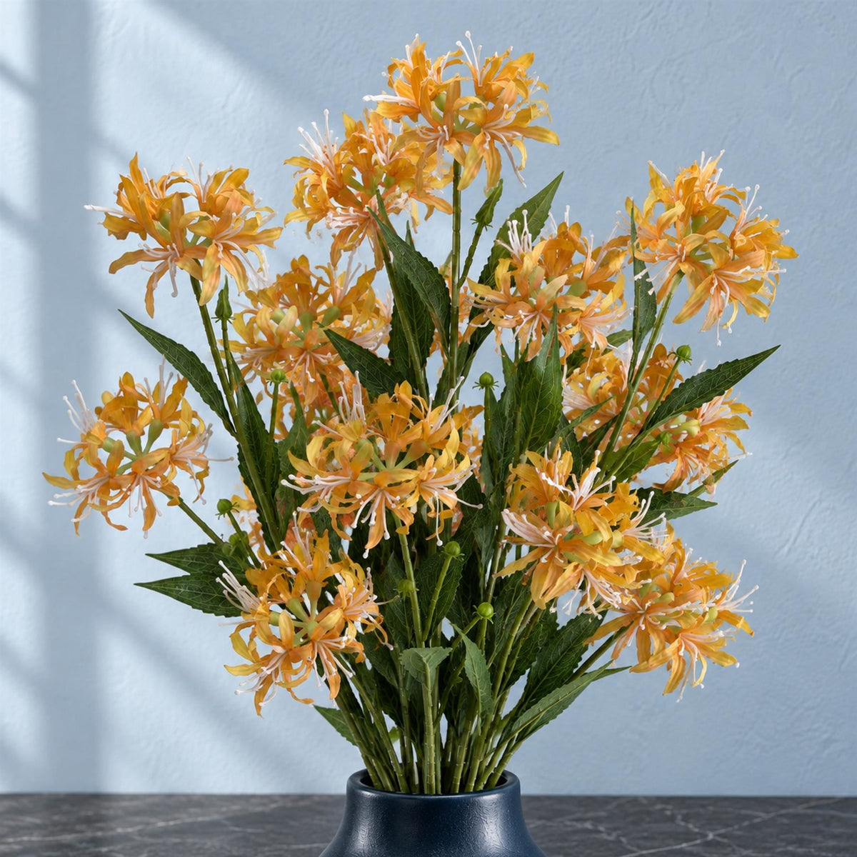 72cm Artificial Yellow Spider Lily Stem