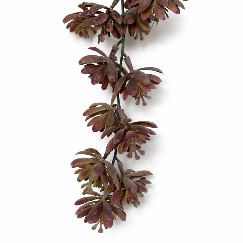 70cm Artificial Trailing Sedum Succulent Plant Dusty Brown Hanging – image 2