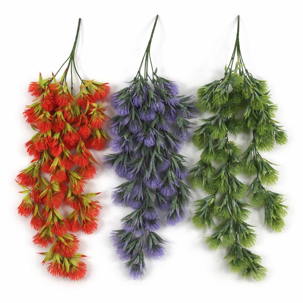 75cm Artificial Red Thistle Trailing Hanging Plant Faux Floral – image 6