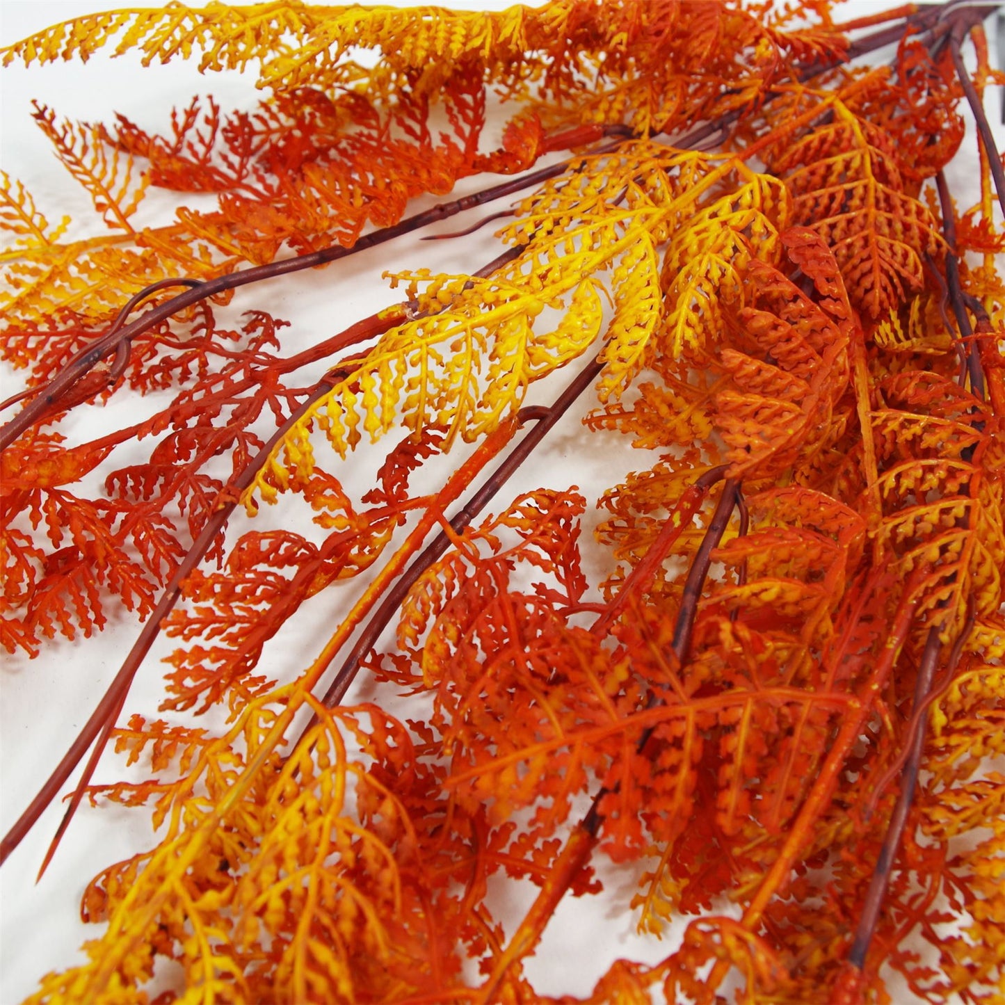 100cm Artificial Hanging Maidenhair Fern Plant Autumn Orange – image 4