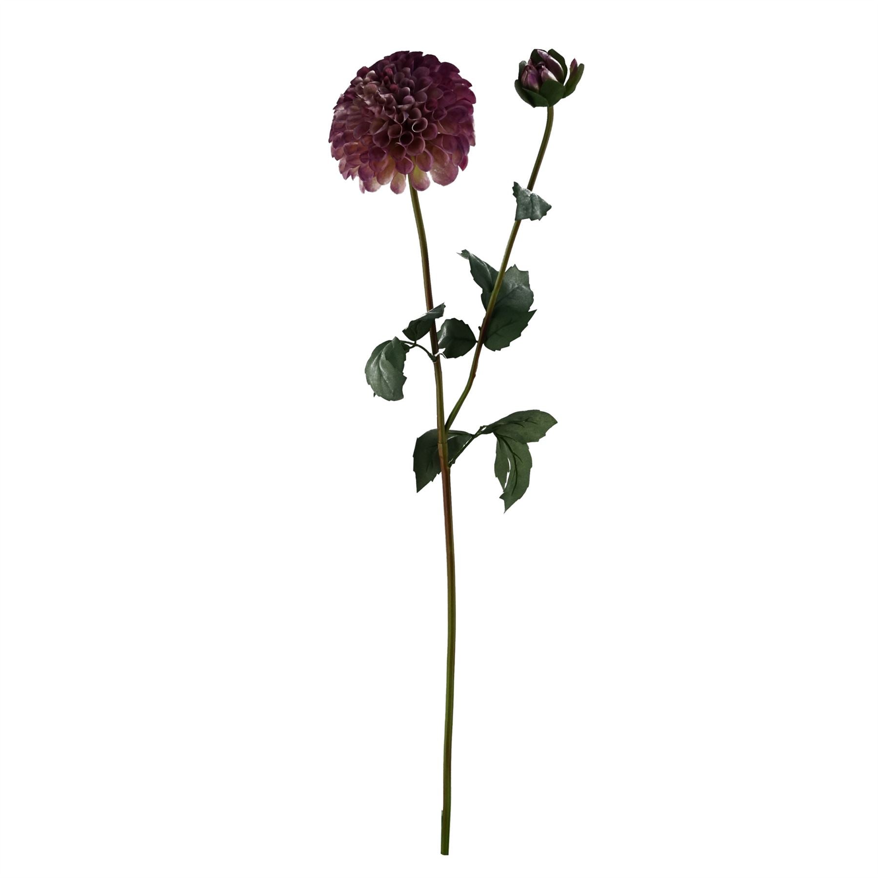 50cm Artificial Pretty Pink Dahlia Display Glass Vase – image 2