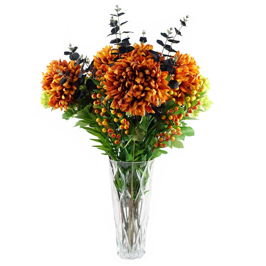 35cm Clear Chunky Ridged Glass Vase – image 2