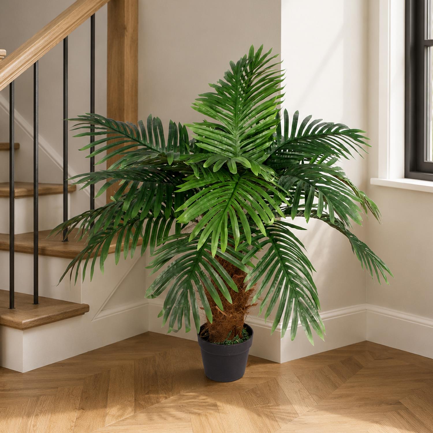 Artificial Princess Palm Tree 100cm Brown Natural Trunk – image 3