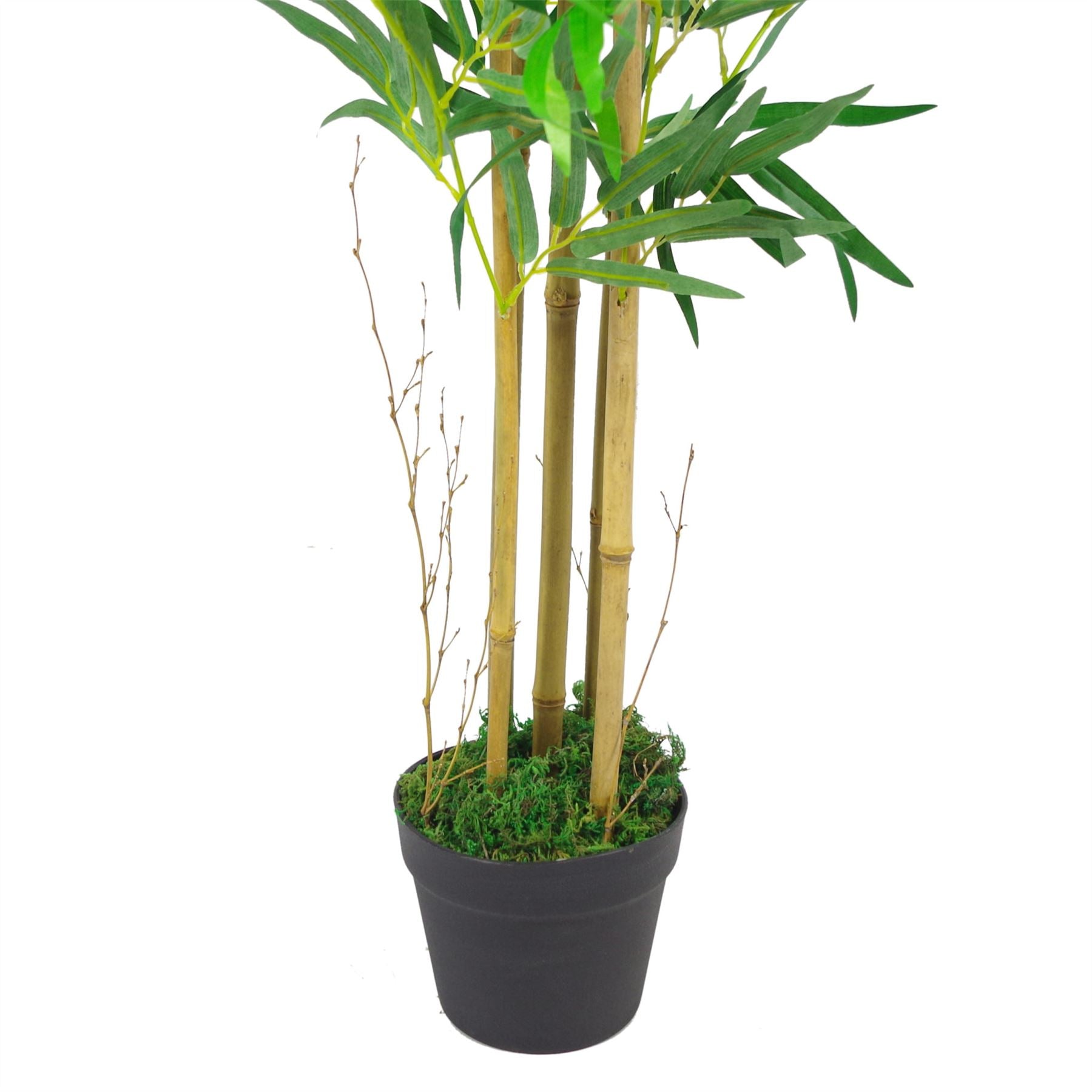 150cm Natural Look Artificial Bamboo Plants Trees XL with Gold Planter – image 5
