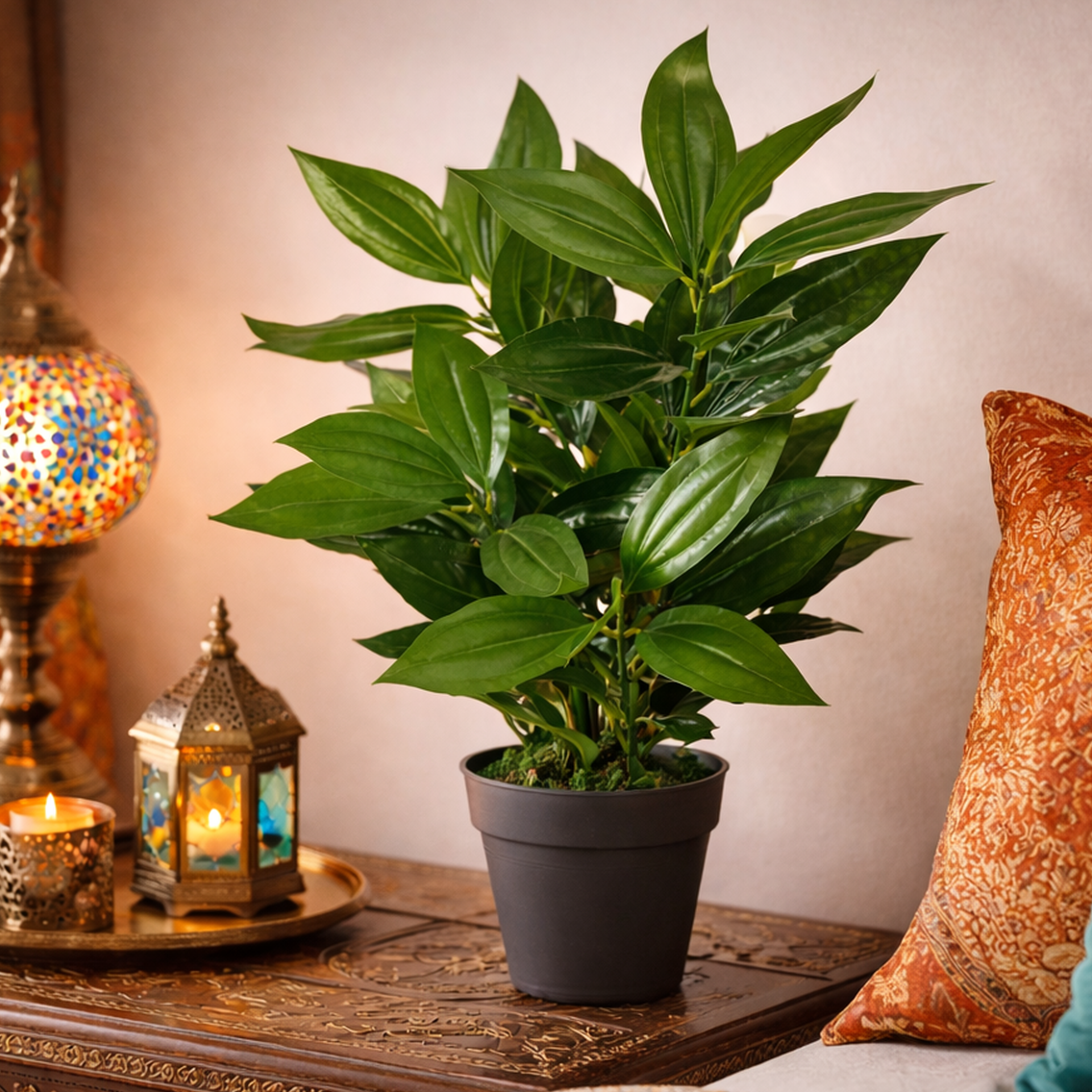 70cm Large Bushy Artificial Evergreen House Plant – image 2