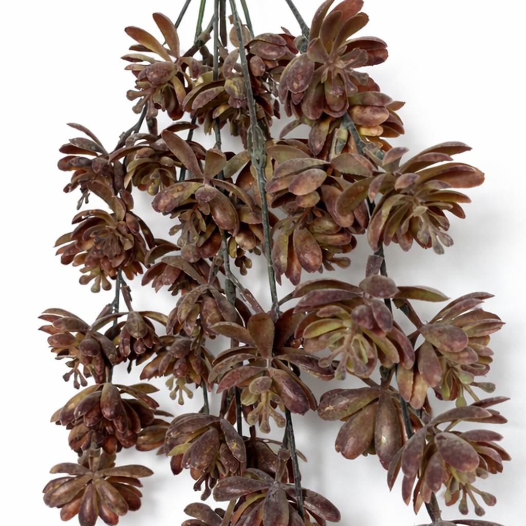 70cm Artificial Trailing Sedum Succulent Plant Dusty Brown Hanging – image 3