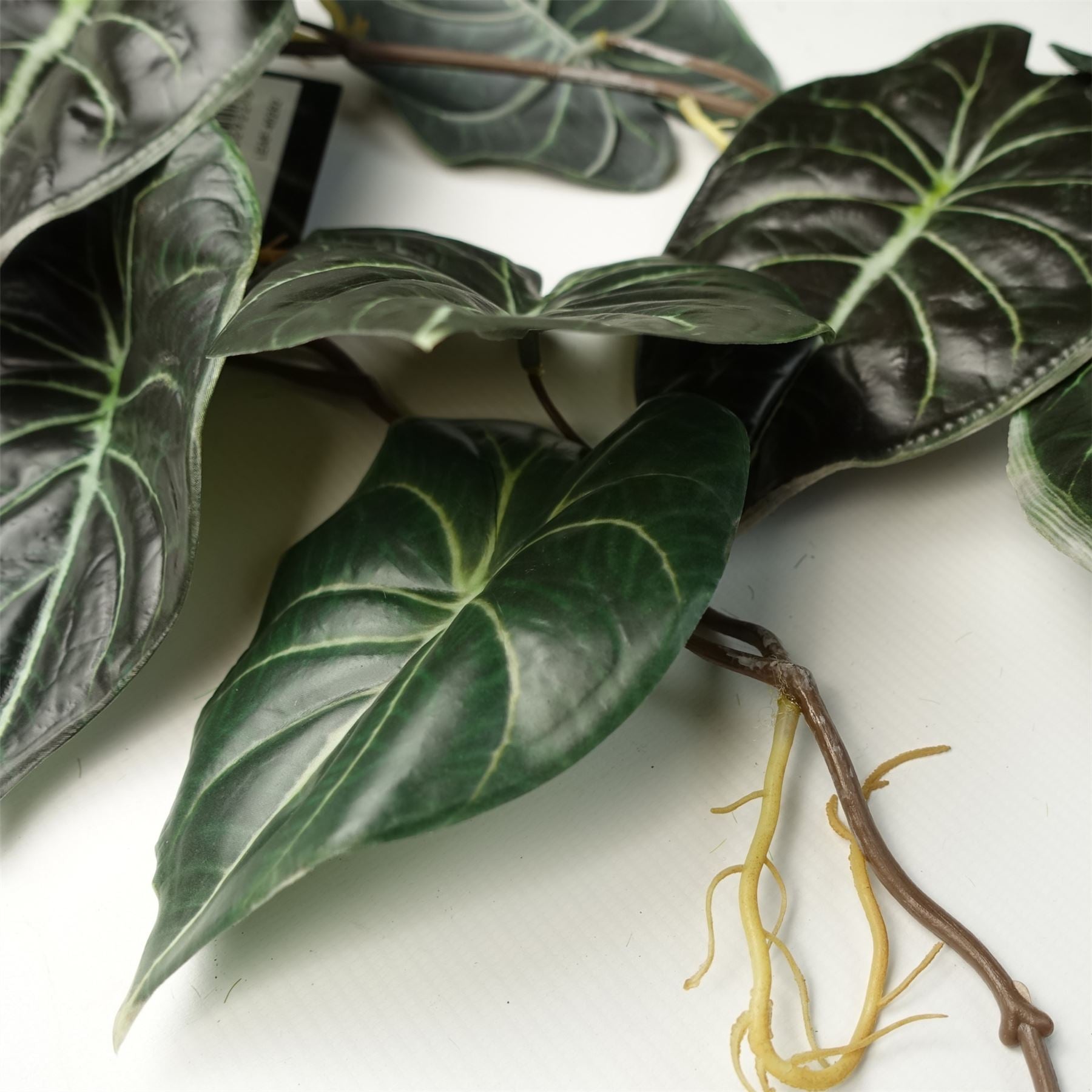 120cm Artificial Hanging Trailing Plant Alocasia Dragon Scale Dark – image 4