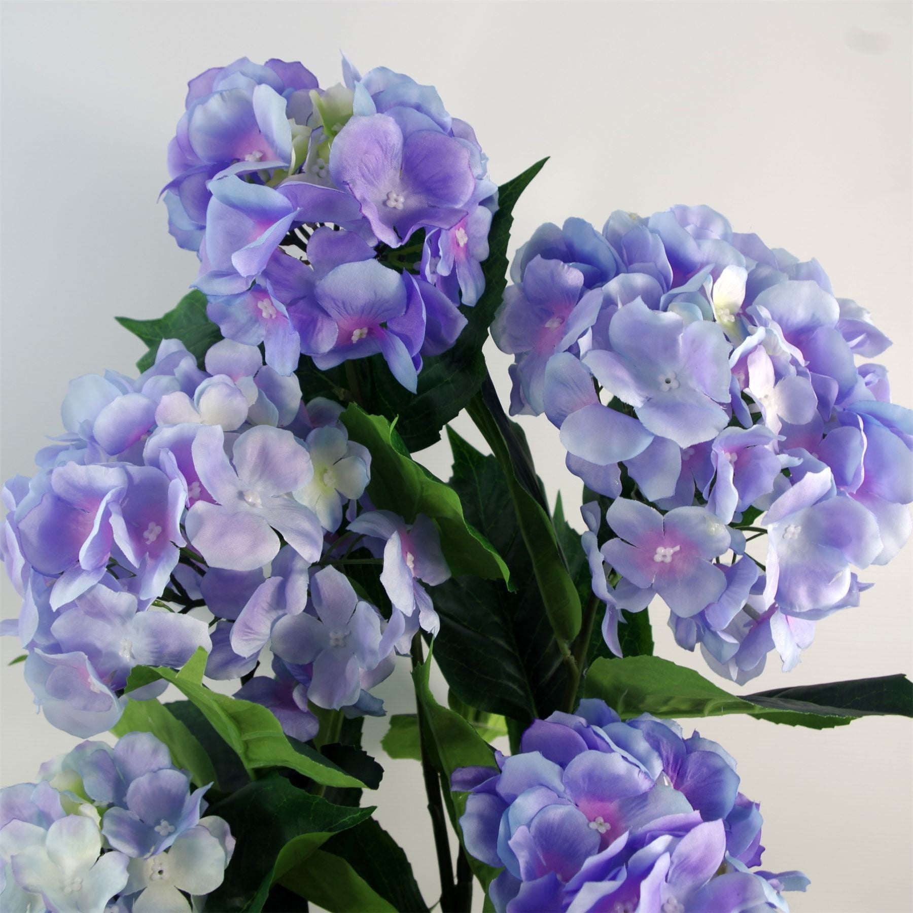 90cm Artificial Hydrangea Plant Blue with 200 Flowers – image 2
