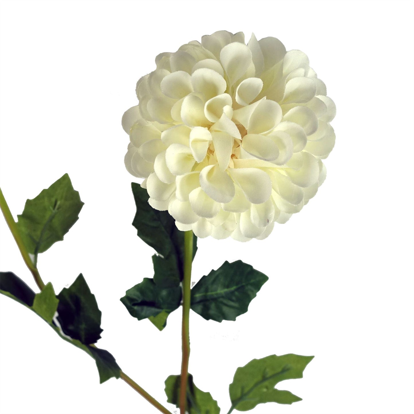 75cm Artificial Dahlia PomPom Flowers Cream – image 3