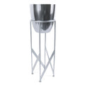 55cm Silver Planter with Matching Stand