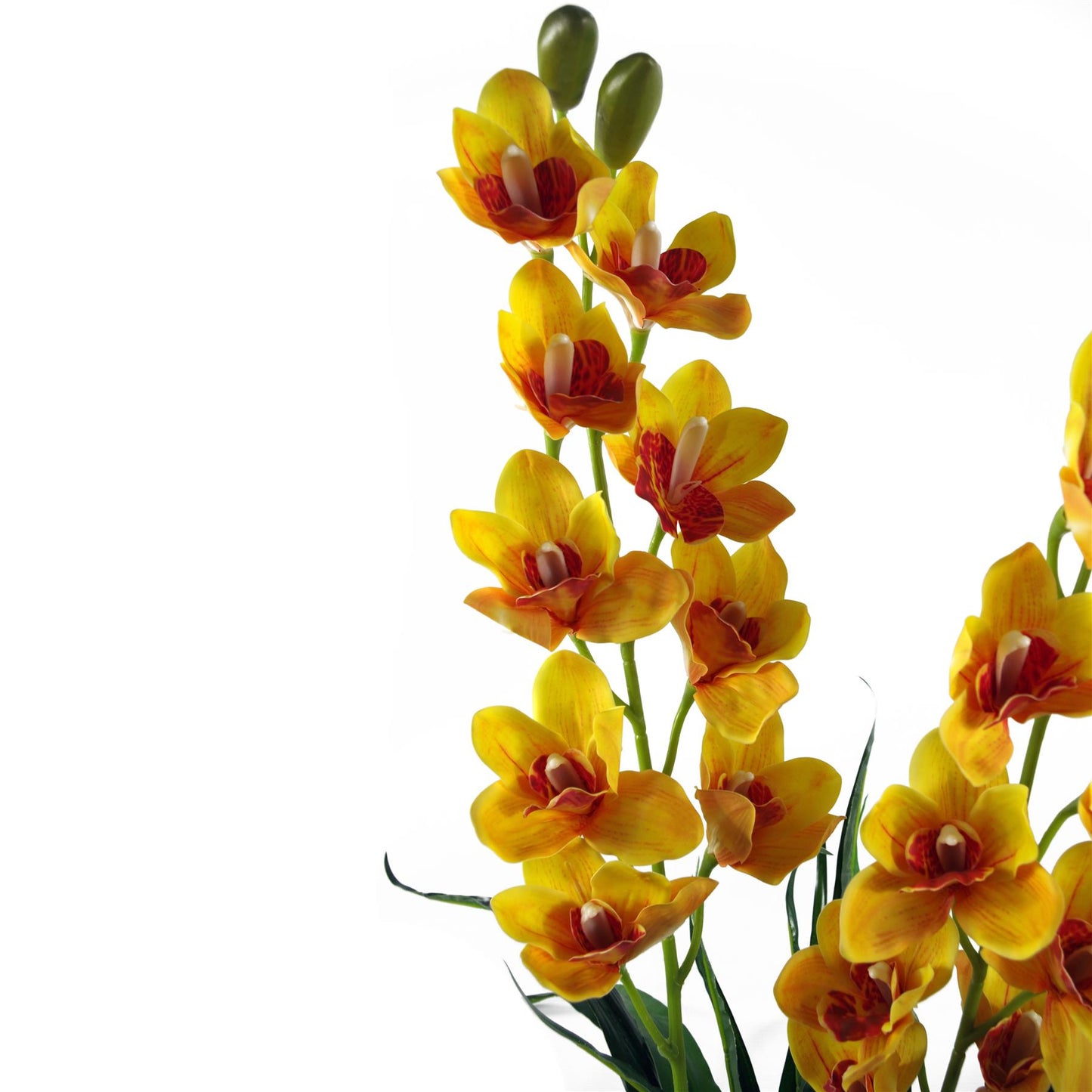 90cm Artificial Cymbidium Orchid Plant Extra Large Yellow Flowers – image 6