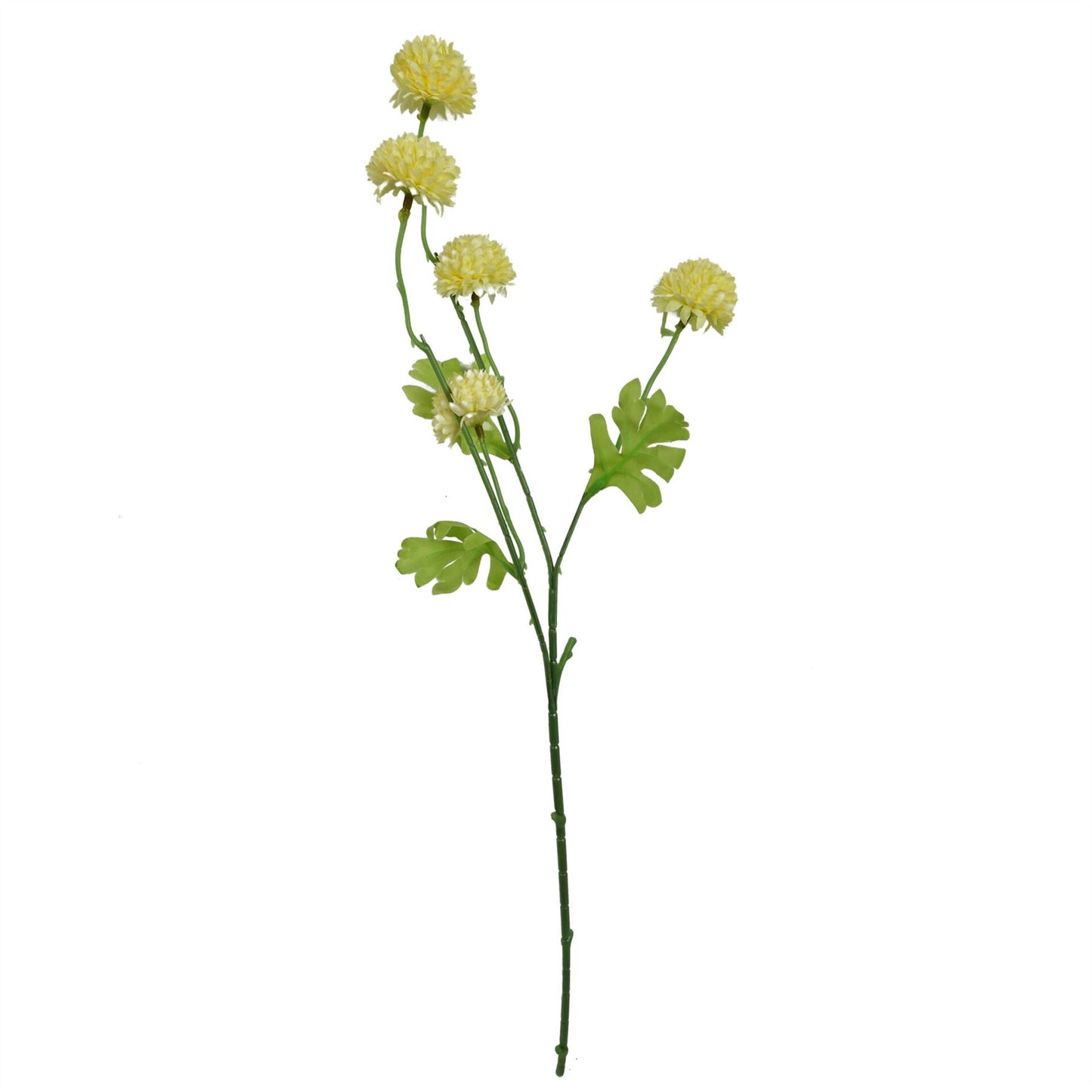 50cm Dahlia Pompom Yellow Artificial Stem – image 2