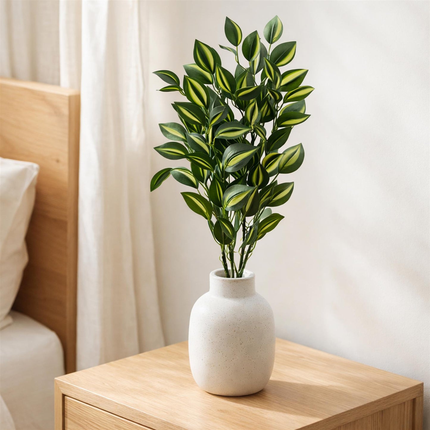 45cm Artificial Variegated Foliage Spray Stem – image 2