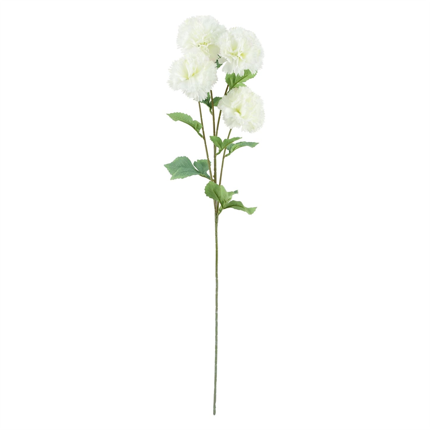 80cm White Artificial Carnation and Larkspur in Glass Vase – image 2