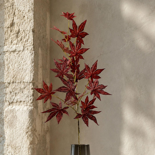 90cm Artificial Red Japanese Maple Leaf Spray