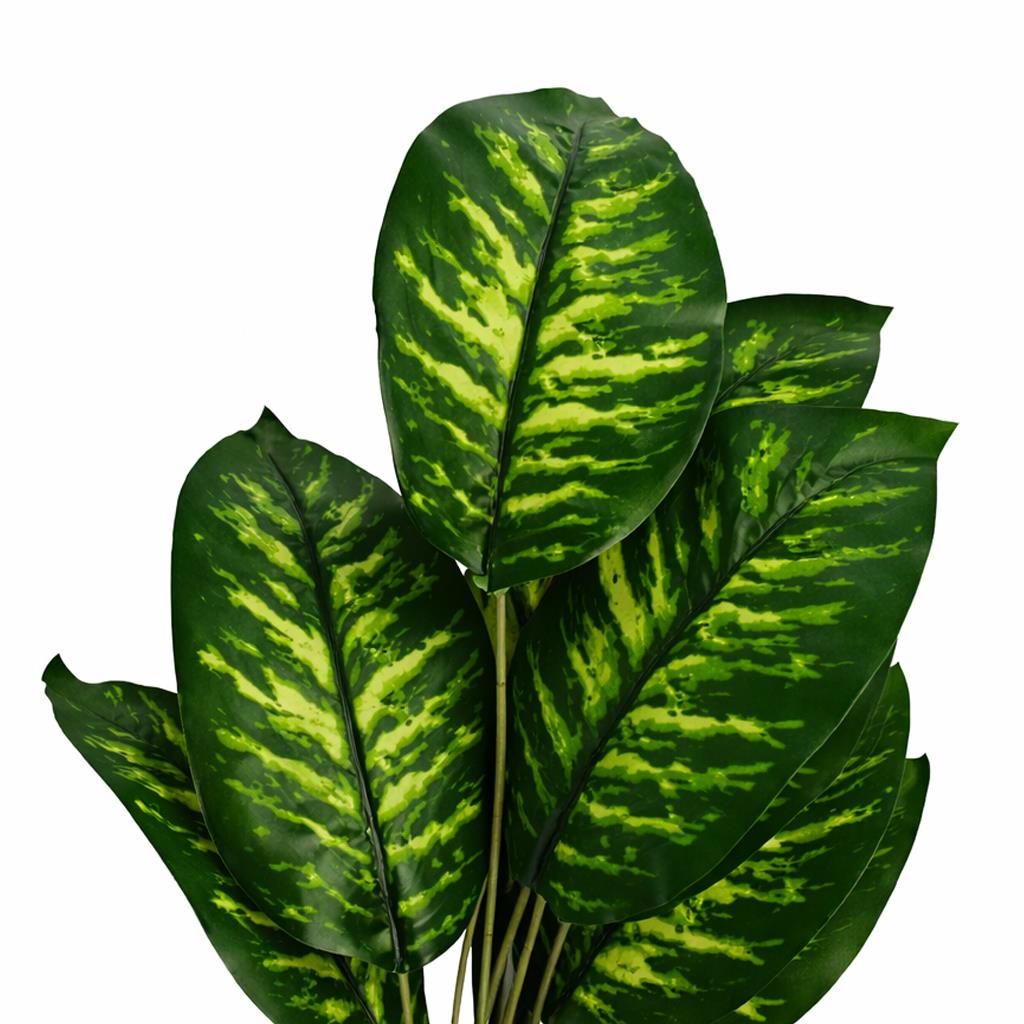 60cm Artificial Dieffenbachia Stem Plant Green Variegated Faux Foliage – image 2