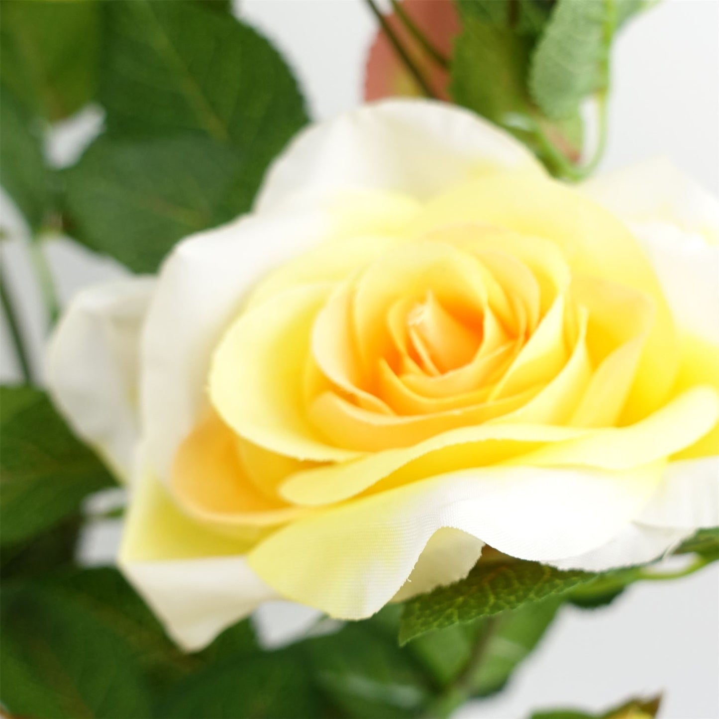 50cm Artificial Yellow Rose Plant – image 3