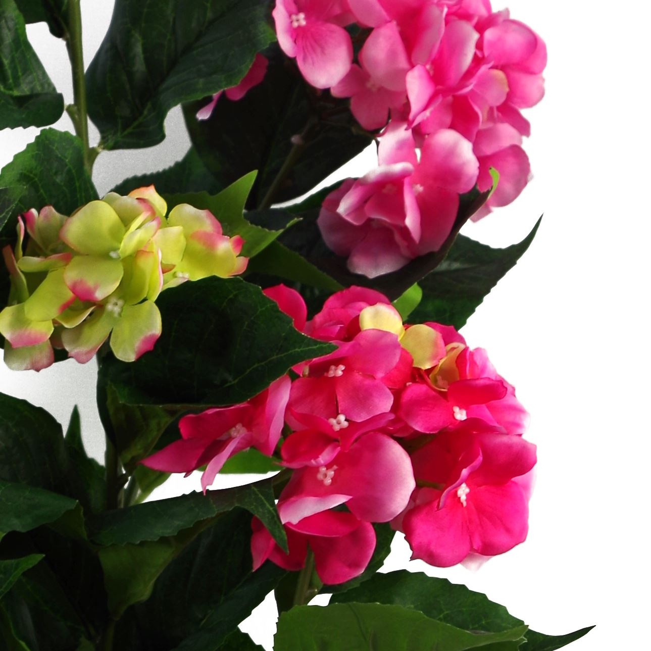 90cm Artificial Hydrangea Plant Pink with 200 Flowers – image 3