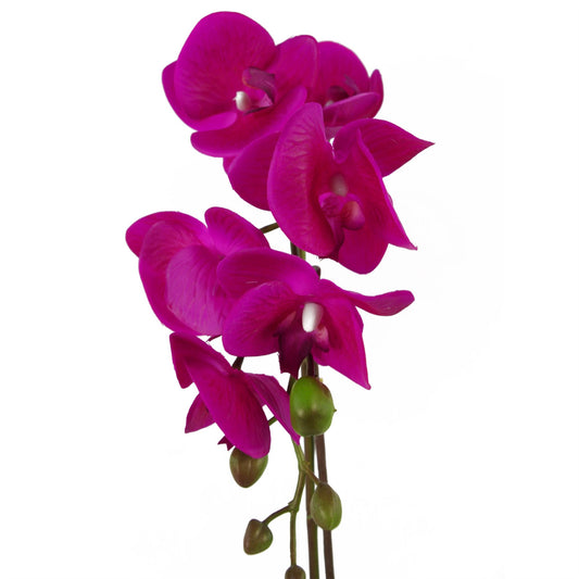 46cm Artificial Orchid Dark Pink Gold – image 2