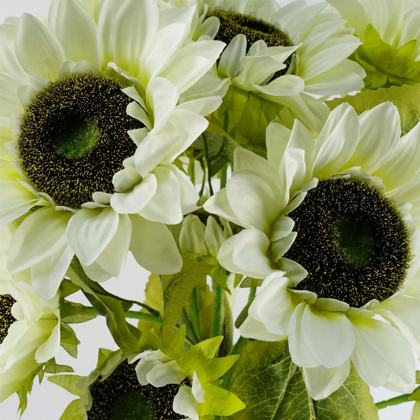 88cm White Artificial Sunflower 3 heads – image 2