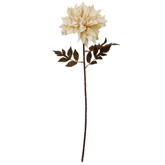 55cm Artificial Dahlia Flower Stem Dusty Cream – image 2