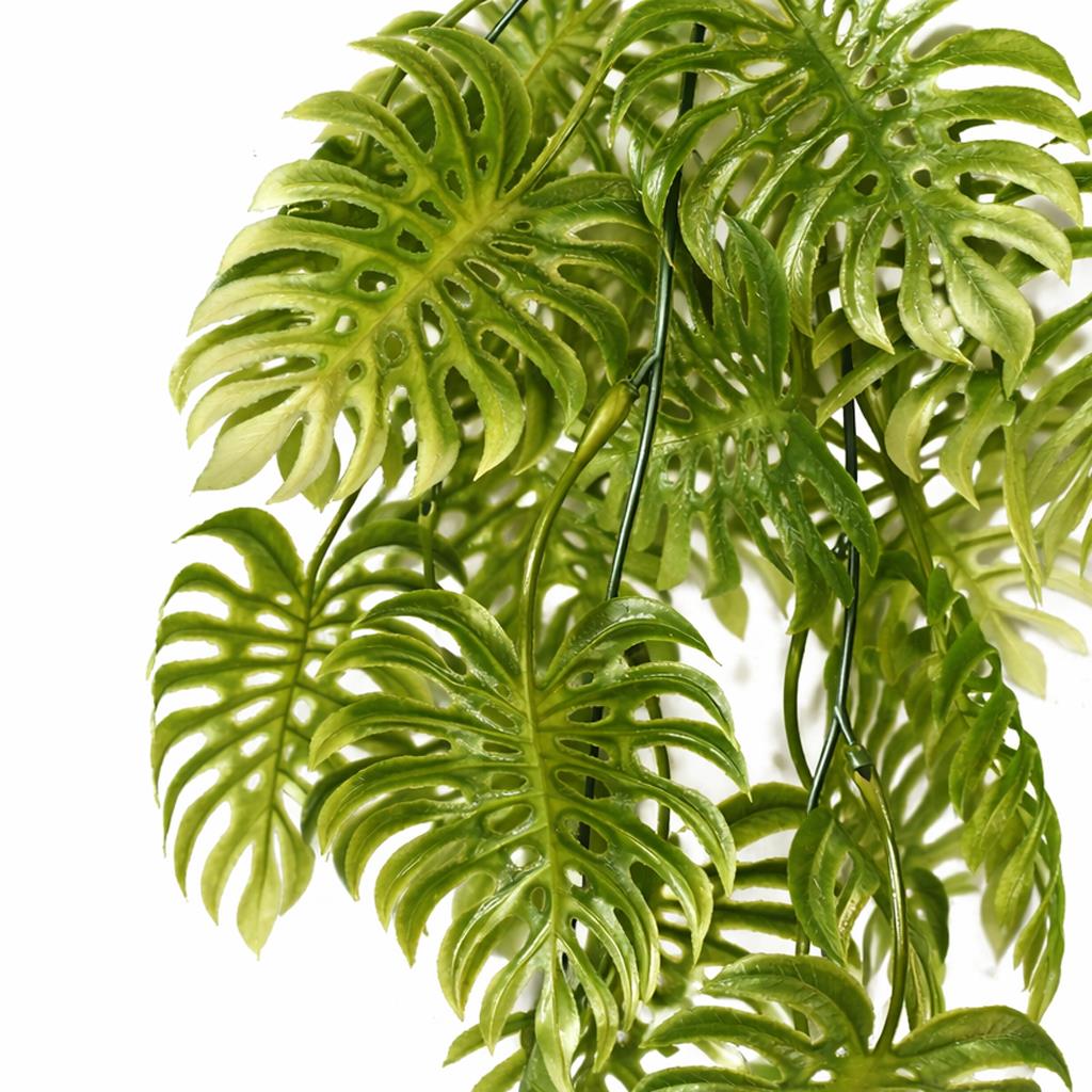 80cm Artificial Trailing Tropical Monstera Plant Light Green – image 3