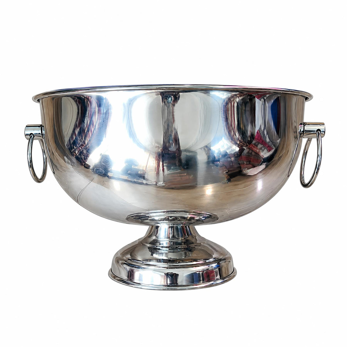 21cm Large Silver Champagne Bowl Metal Planter – image 2