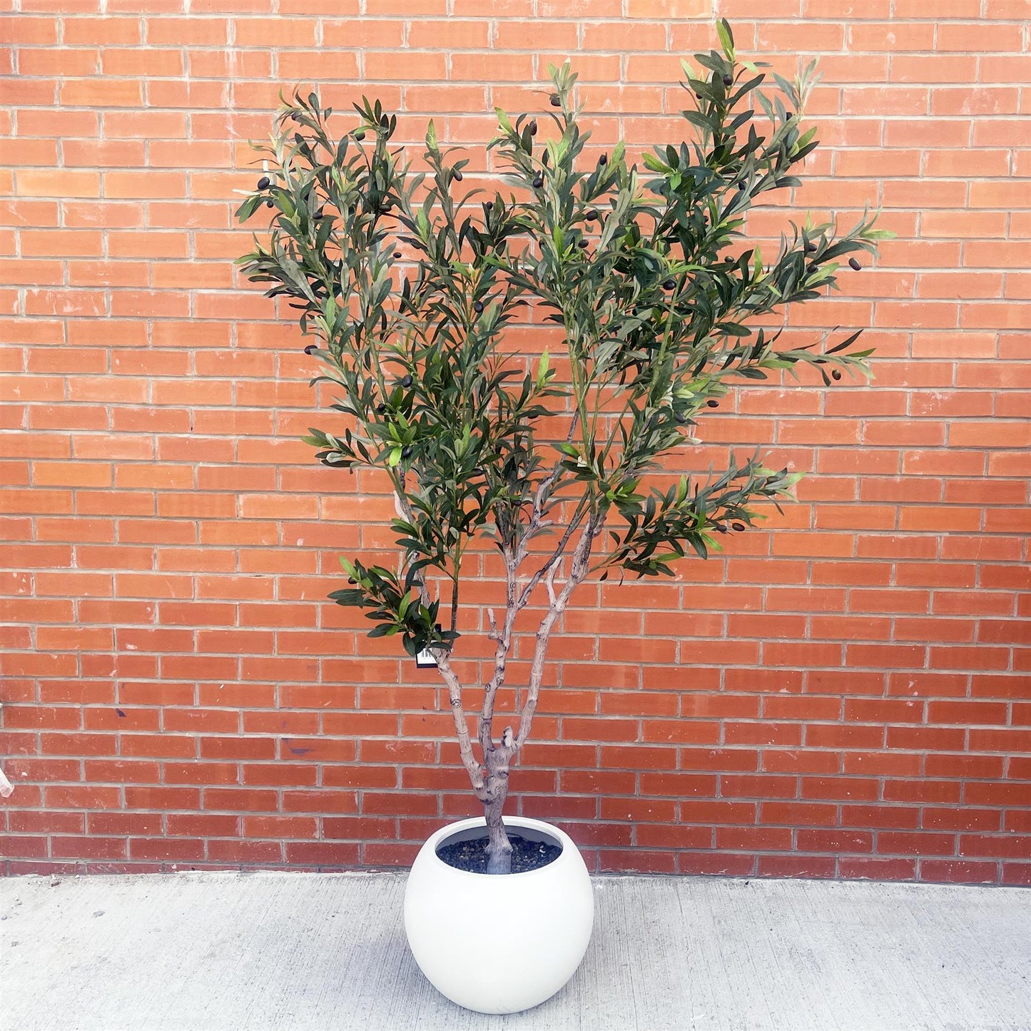 200cm XXL Artificial Olive Tree with Decorative Planter – image 6