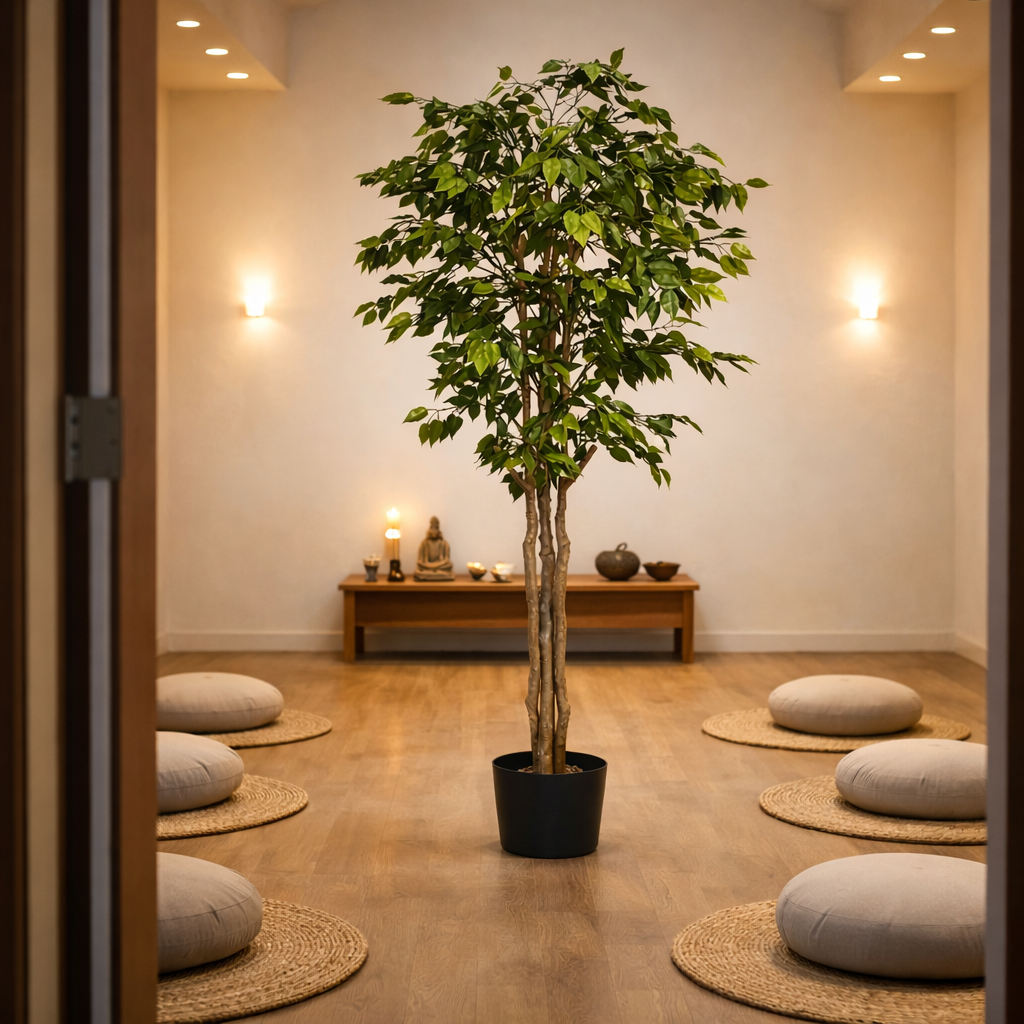 180cm Artificial Fire Retardant Deluxe Retusa Ficus Tree – image 2