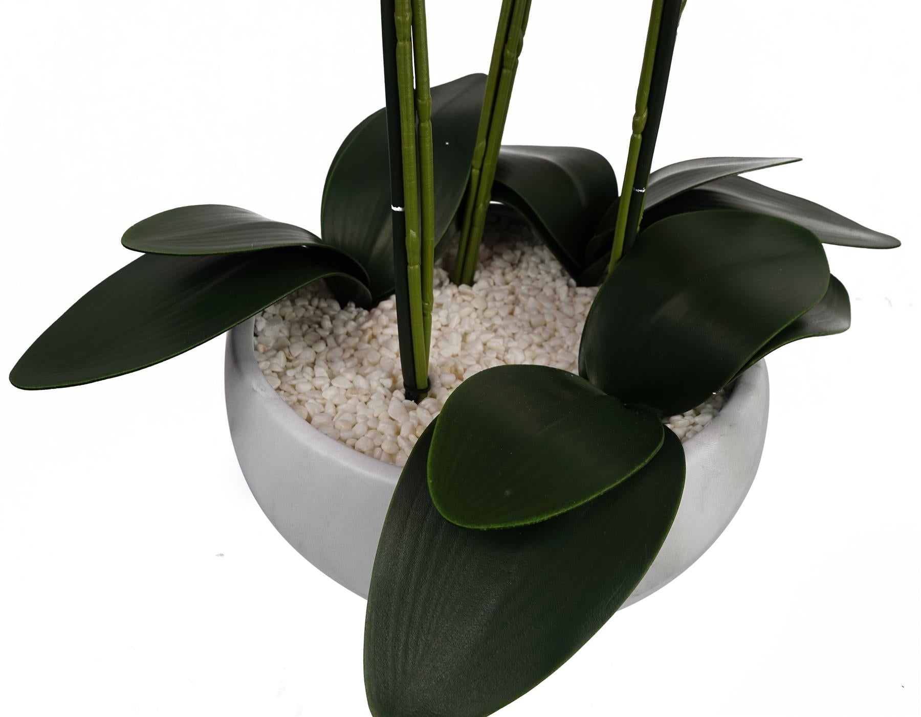 60cm Orchid Artificial Black White Ceramic Planter – image 3