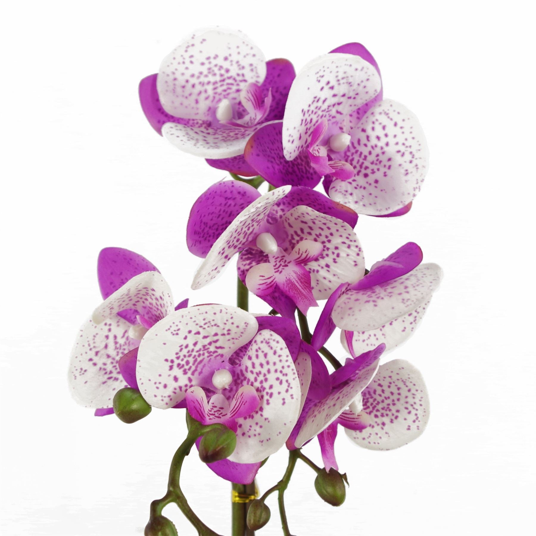 50cm Phalaenopsis Orchid Artificial Purple White Gold Pot – image 3