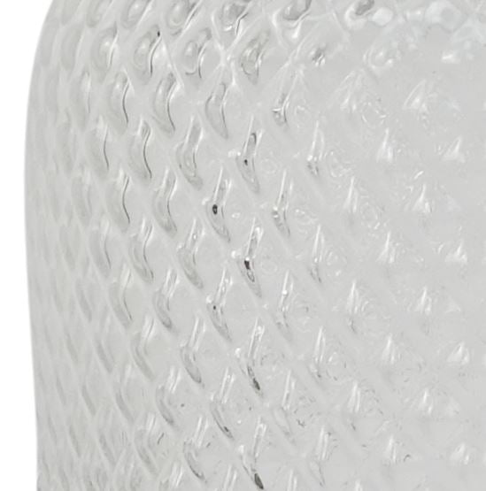 29cm Clear Glass Diamond Vase – image 4