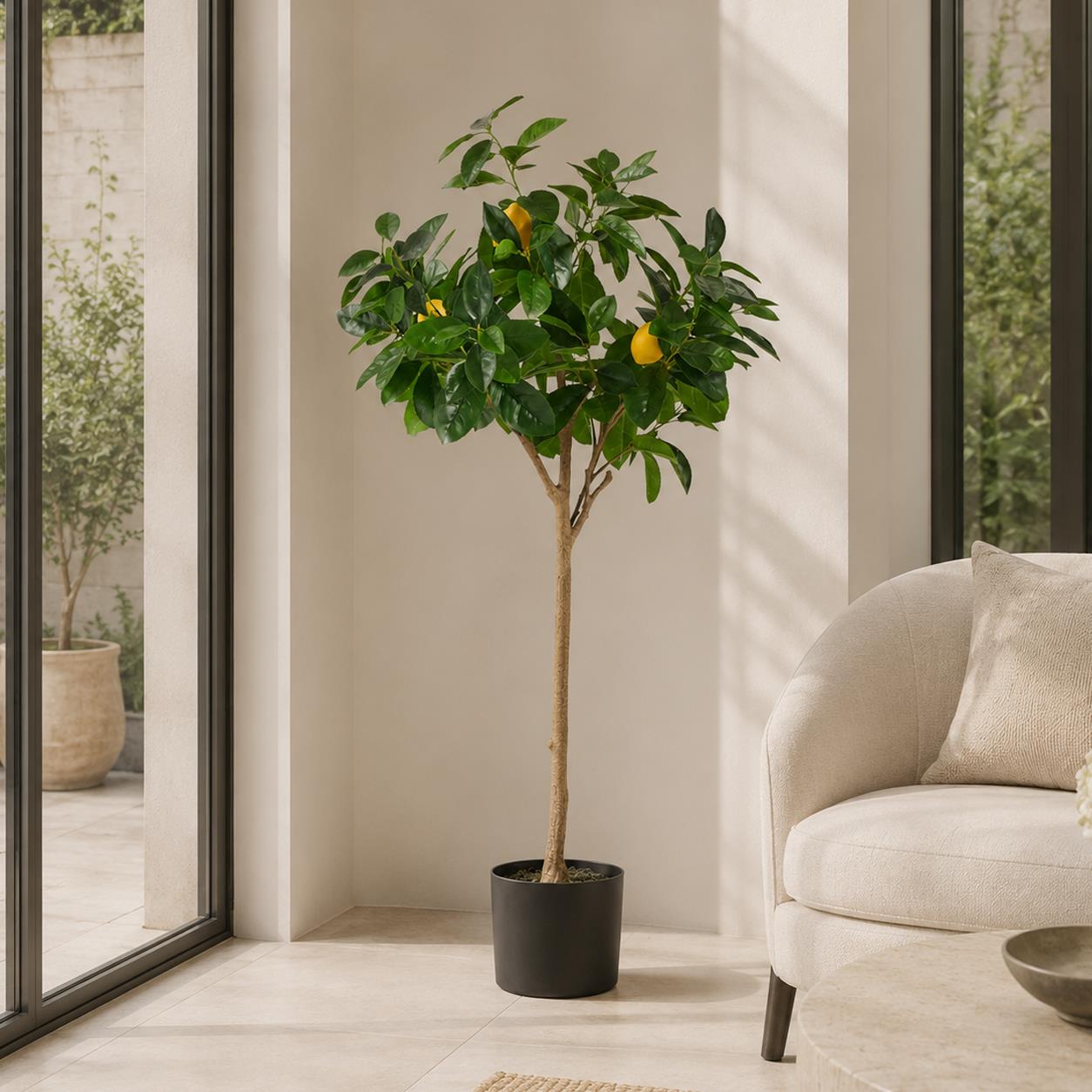 120cm Premium Artificial Lemon Tree – image 2