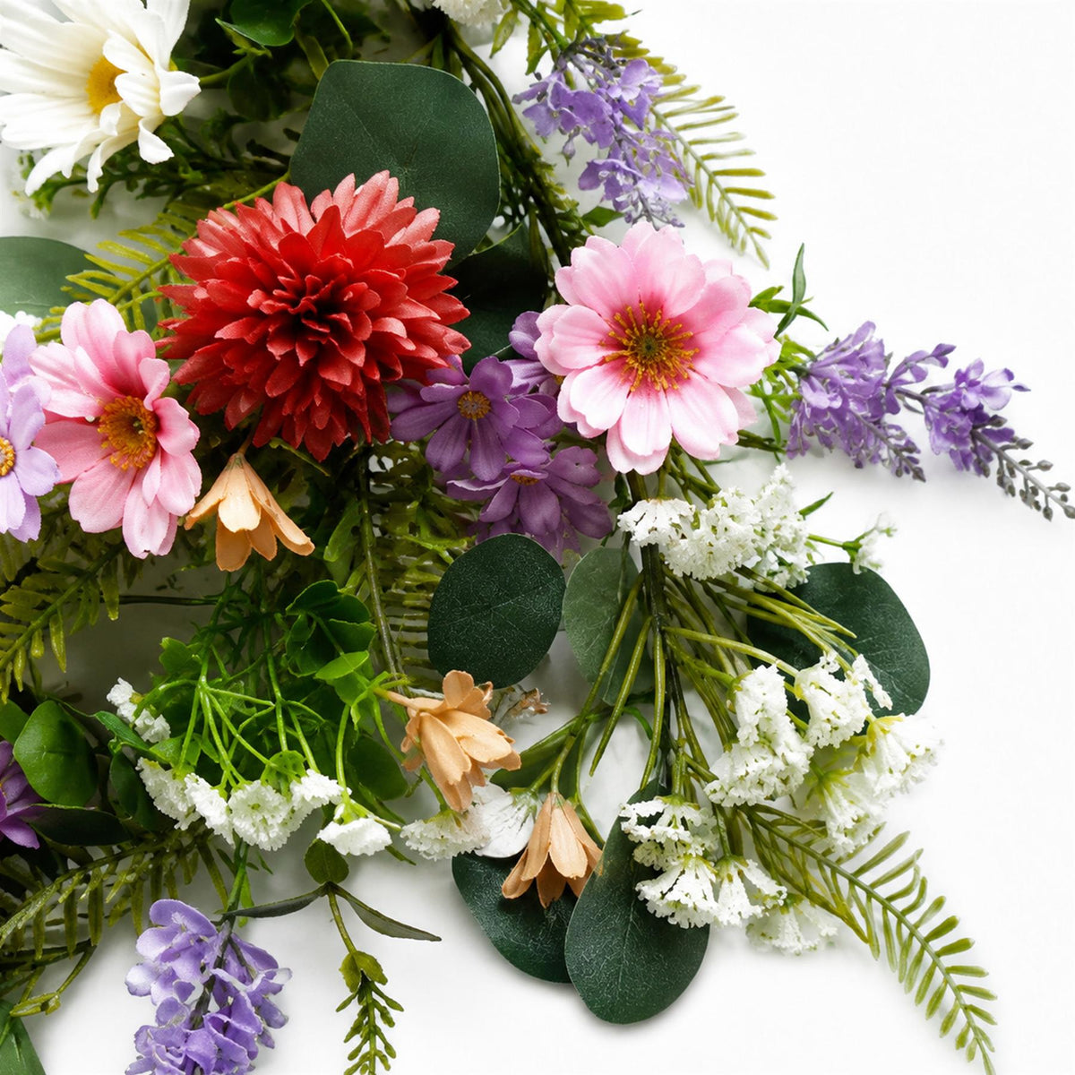 155cm Artificial Pink Meadow Flower Garland