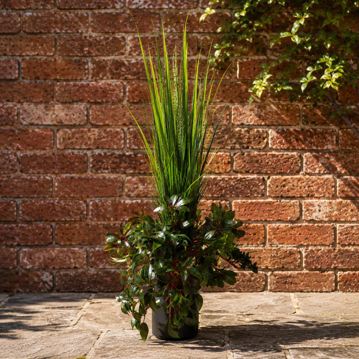 90cm UV Potted UV Grass Plant with Artificial Display Foliage – image 3