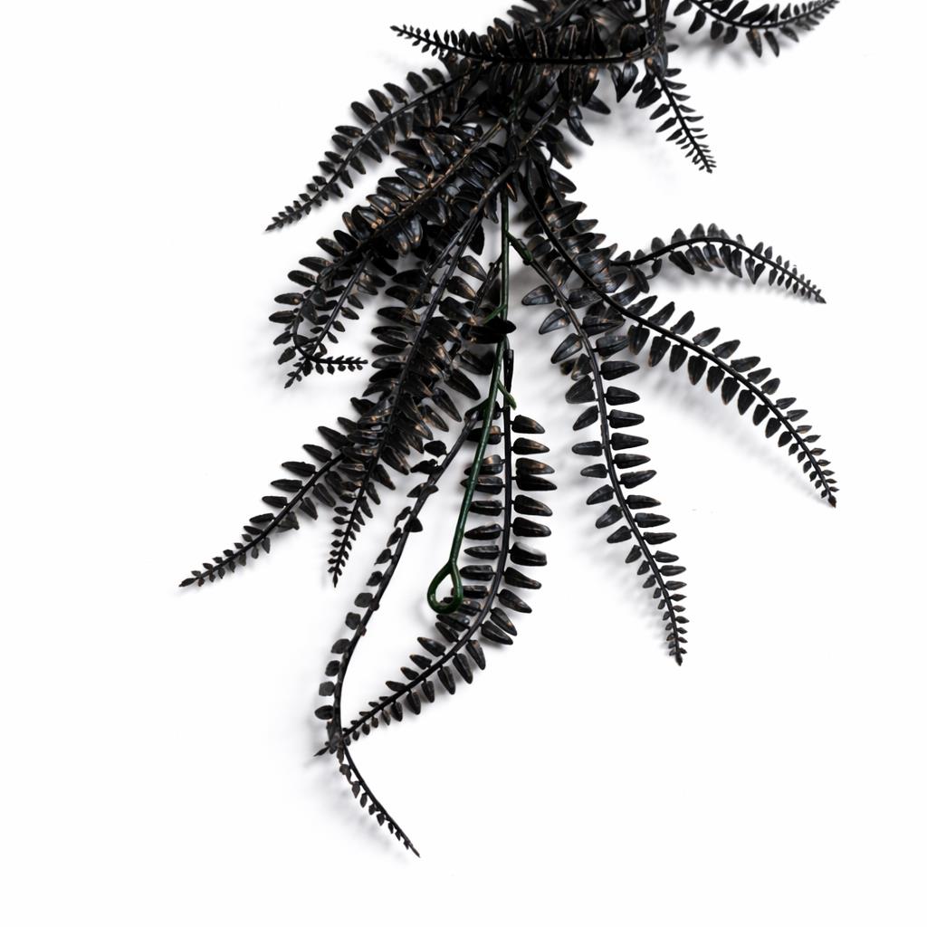 180cm Black Artificial Fern Garland Hanging Foliage Decoration – image 2