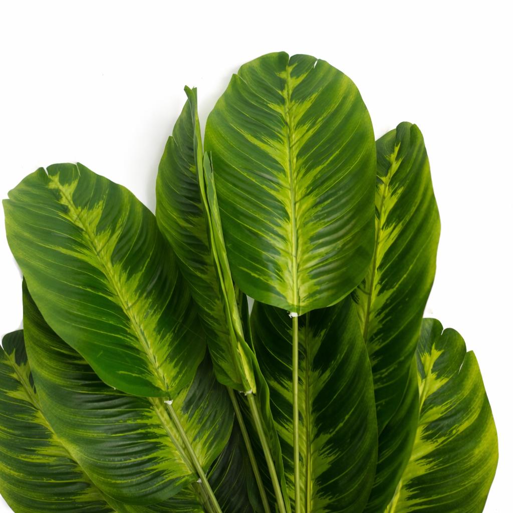65cm Artificial Dieffenbachia Stem Plant Faux Green Foliage – image 3