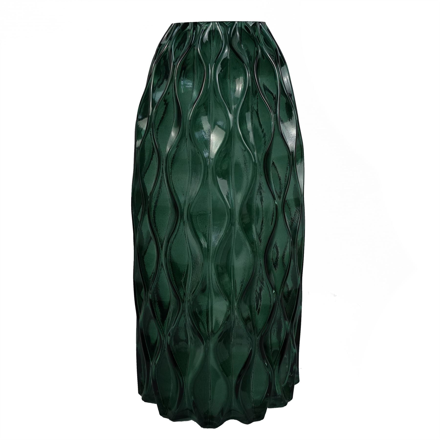 80cm Artificial Blue Peony White Delphinium Eucalyptus Glass Vase – image 6