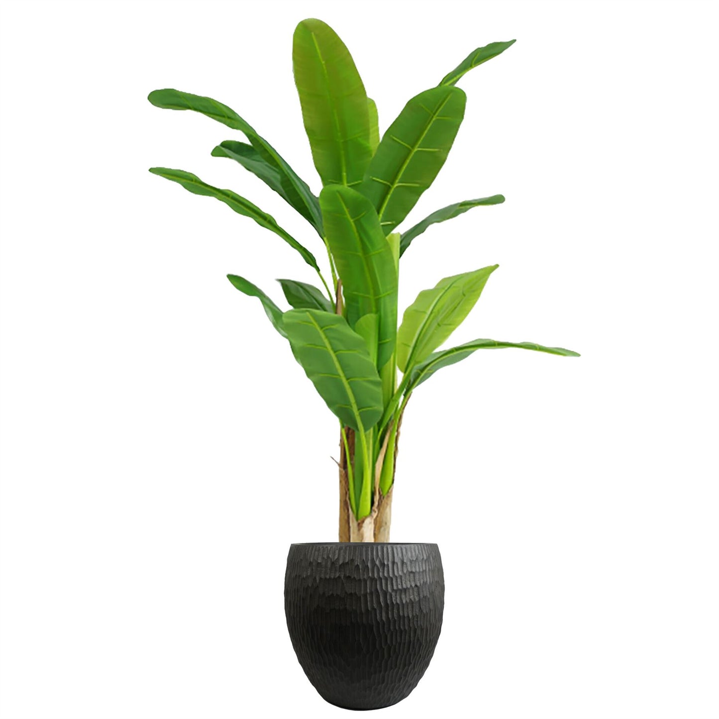 43cm Inoke Embossed Large Grey Composite Planter Plant Pot – image 2