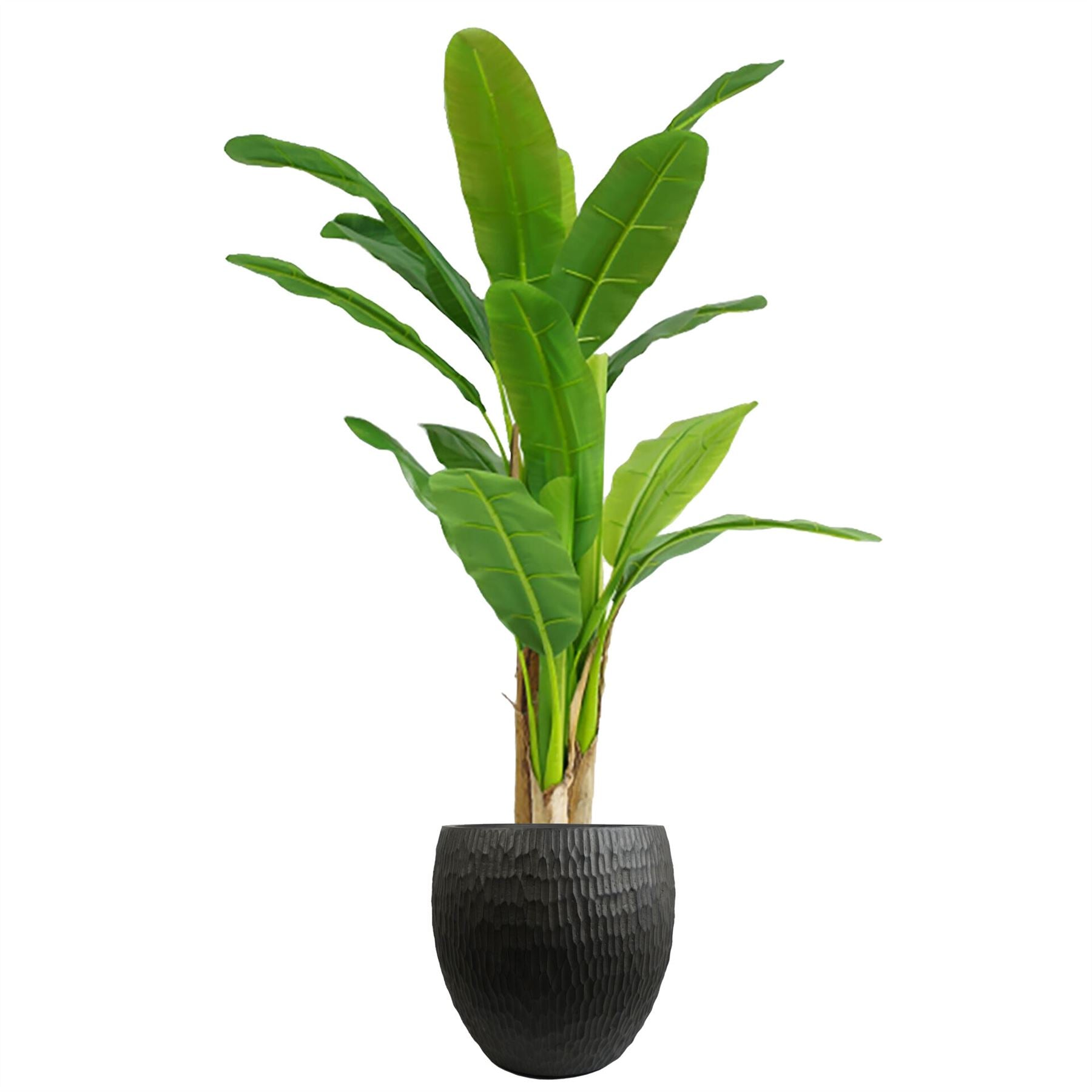 43cm Inoke Embossed Large Grey Composite Planter Plant Pot – image 2
