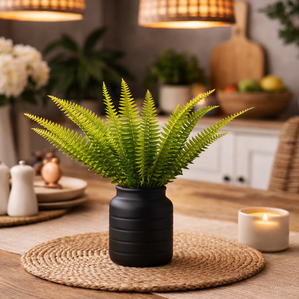 Black Vase Planter 13 x 13 x 14cm BlackBlack – image 2
